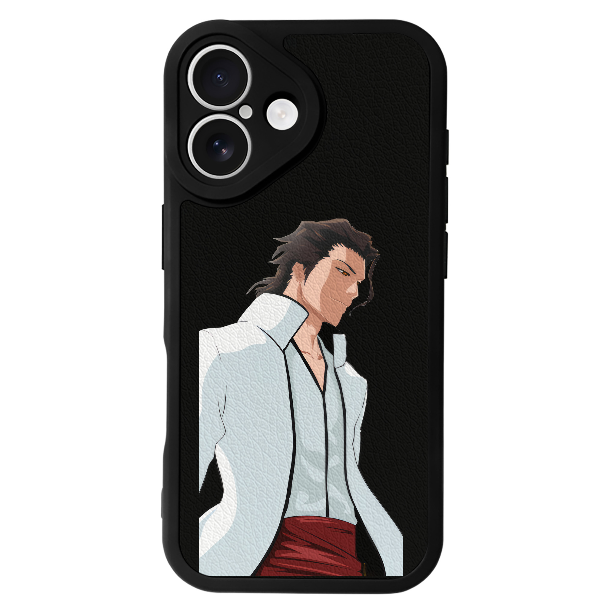 （画像用） ブリーチ 藍染 惣右介（あいぜん そうすけ） BLEACH Aizen Sousuke 【iPhone 16シリーズ対応】シリコンスマホケース（レザー調） 材質：シリコン